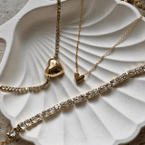 Kette Golden Heart 14K Vergoldet